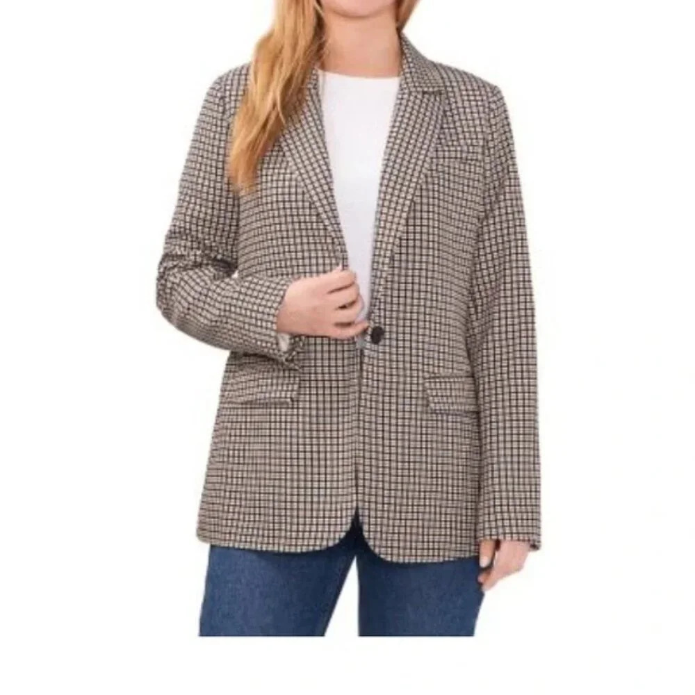 NWT Vince Camuto Brown/Black/Crew Plaid Blazer in Size XXL